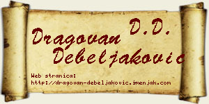 Dragovan Debeljaković vizit kartica